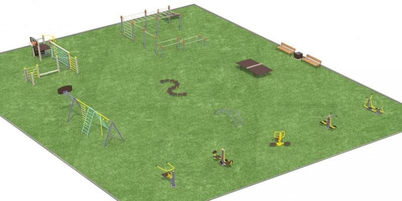 Дизайн проект спортплощадки разновозрастной  в Иркутске