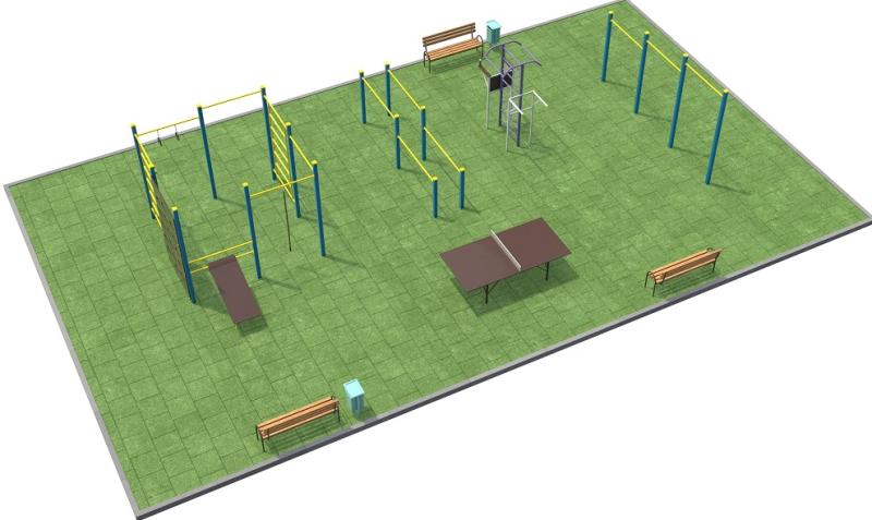 Проект спортплощадки 170 метров в Иркутске в Иркутске