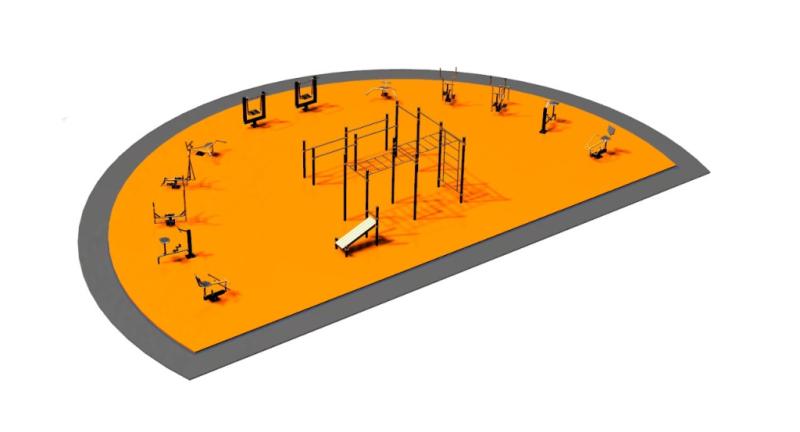 Дизайн проект спортплощадки Полукруглая в Иркутске