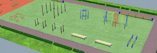 Проект детско-спортивной площадки для школы - детсада в Иркутске