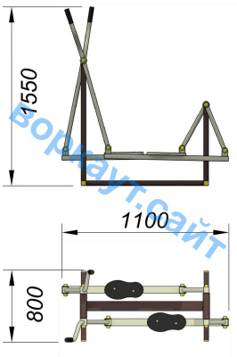 Уличный тренажер "Лыжник" УТ 008 в Иркутске