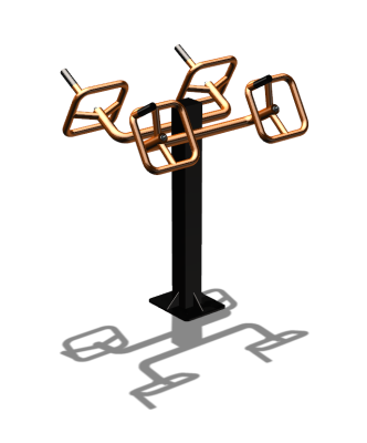 Уличный тренажер  "Штурвал двойной"  УТ201 в Иркутске