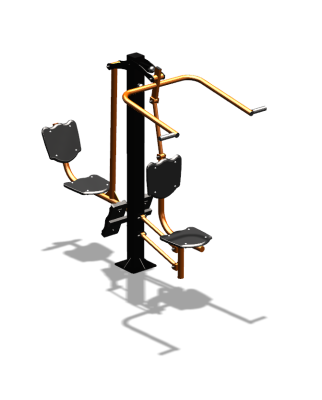 Уличный тренажер "Верхняя тяга Жим ногами" УТ322 в Иркутске