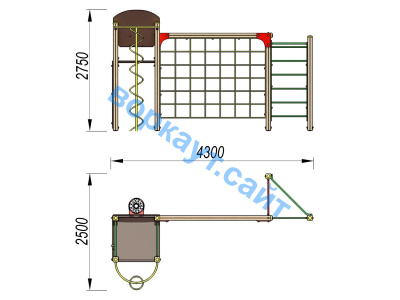 Детский спортивный комплекс Игровой ДСК 3111 в Иркутске Детский спортивный комплекс Игровой ДСК 3111 в Иркутске