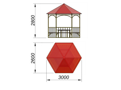 Беседка со столом и лавками МАФ 4121 в Иркутске