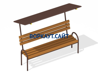 Лавочка под навесом МАФ 1607 в Иркутске