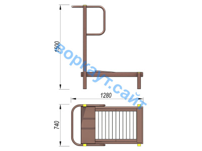 Уличный тренажер Беговая дорожка УТ 009 в Иркутске