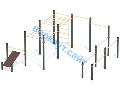 Спортивный комплекс воркаут ВС-50 в Иркутске