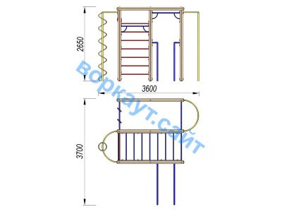 Детский спортивный комплекс Гимнастический ДСК 3107 в Иркутске