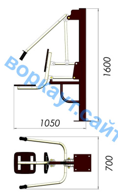 Уличный тренажер "Жим от груди" УТ 002 в Иркутске
