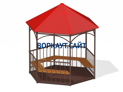 Беседка с лавками и полом МАФ 4122 в Иркутске