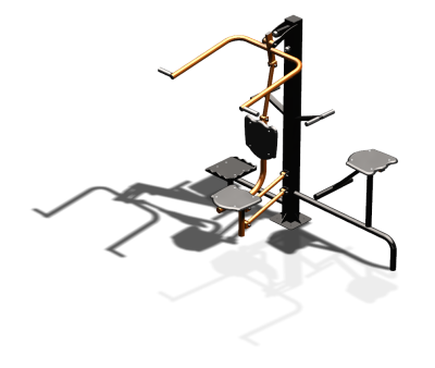 Уличный тренажер "Верхняя тяга Твистер стоя Твистер сидя" УТ336 в Иркутске