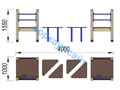 Детский спортивный комплекс Мостик ДСК 3114 в Иркутске