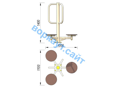 Уличный тренажер Орбита УТ 011 в Иркутске