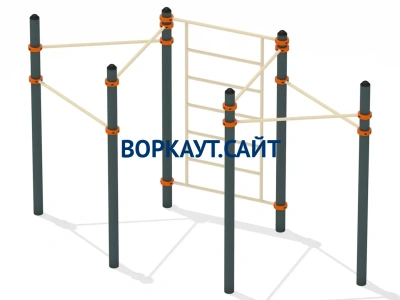 Воркаут турник разноуровневый с шведской стенкой ВС-25 в Иркутске