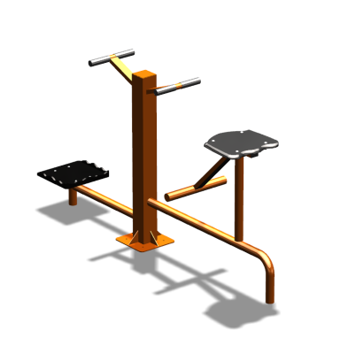 Уличный тренажер "Твистер стоя Твистер сидя" УТ323 в Иркутске