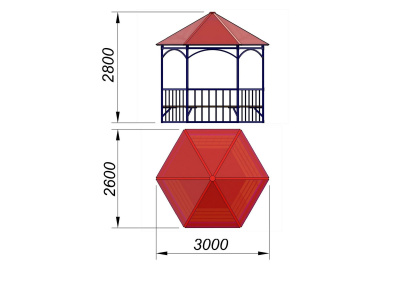 Беседка с лавками МАФ 4120 в Иркутске