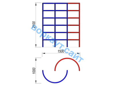 Шведская стенка полукруглая ДСК 3503 в Иркутске